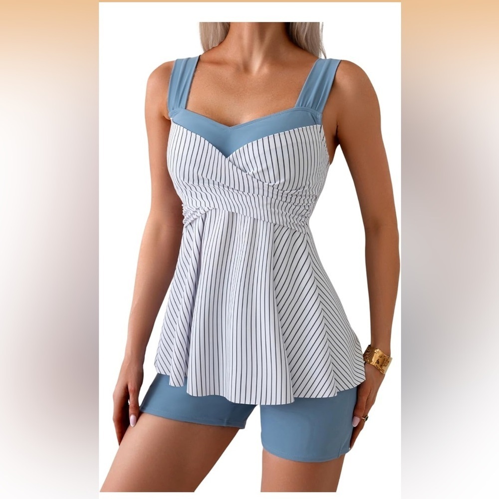B2prity Tankini Swimsuits For Women Tummy Control Two Piece Modest XL/0271